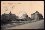 Gröba a. Elbe Georgplatz mit Schule 1914