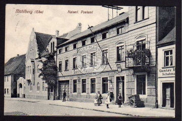 Mühlberg Elbe Kaiserliches Postamt 1918 