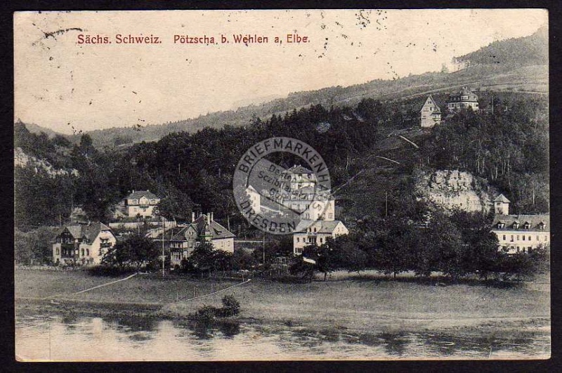 Pötzschta b. Wehlen Elbe 1921 