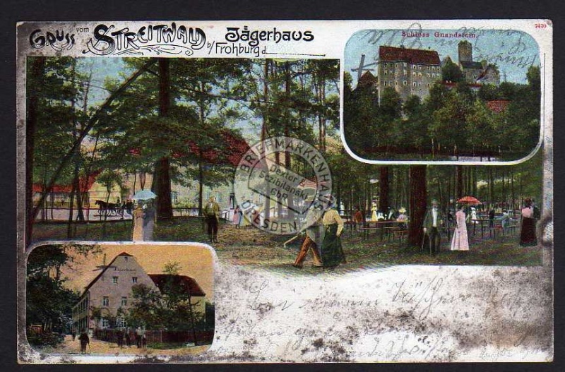Streitwald bei Frohburg 1905 Jägerhaus Schloss 
