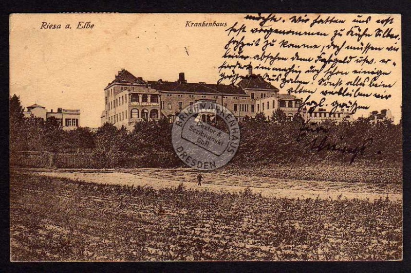 Riesa Elbe Krankenhaus 1927 