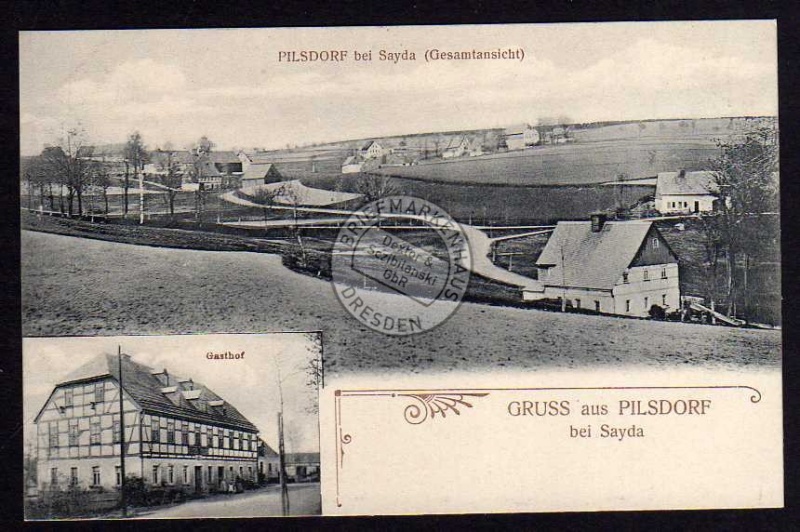 Pilsdorf bei Sayda Gasthof 1907 Restaurant 